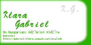 klara gabriel business card